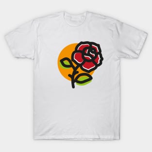 Destrulistic Traditional Tattoo Rose T-Shirt